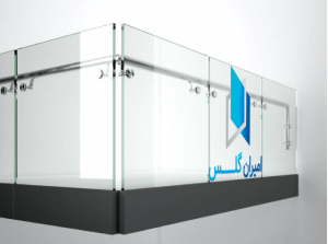 جان پناه شیشه‌ای دفنی یا توکار